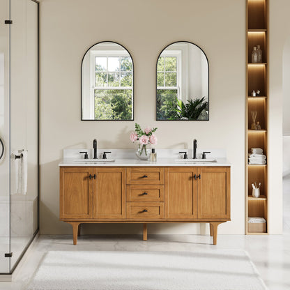 Altair Designs Orasia 36"/48"/60"/72" single/double vanity with top - 595036-MB-CMQ-NM