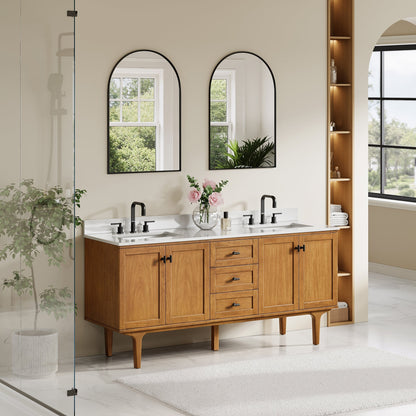 Altair Designs Orasia 36"/48"/60"/72" single/double vanity with top - 595036-MB-CMQ-NM