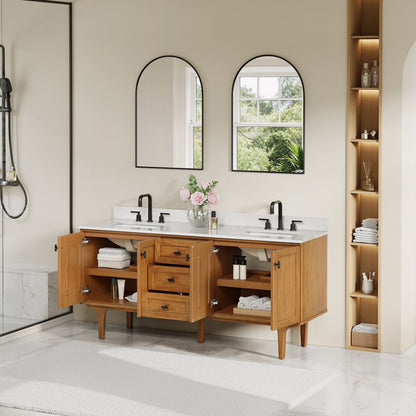 Altair Designs Orasia 36"/48"/60"/72" single/double vanity with top - 595036-MB-CMQ-NM
