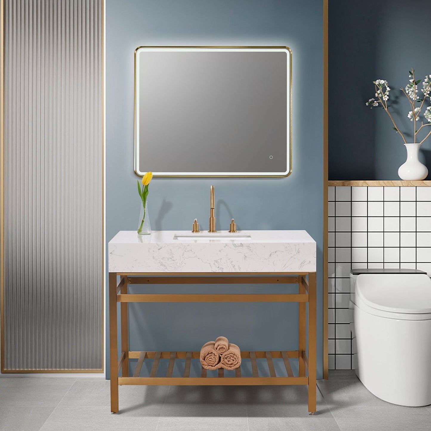 Altair Designs Merano 42" single vanity with top - 68042-AWAP-MB-NM Price