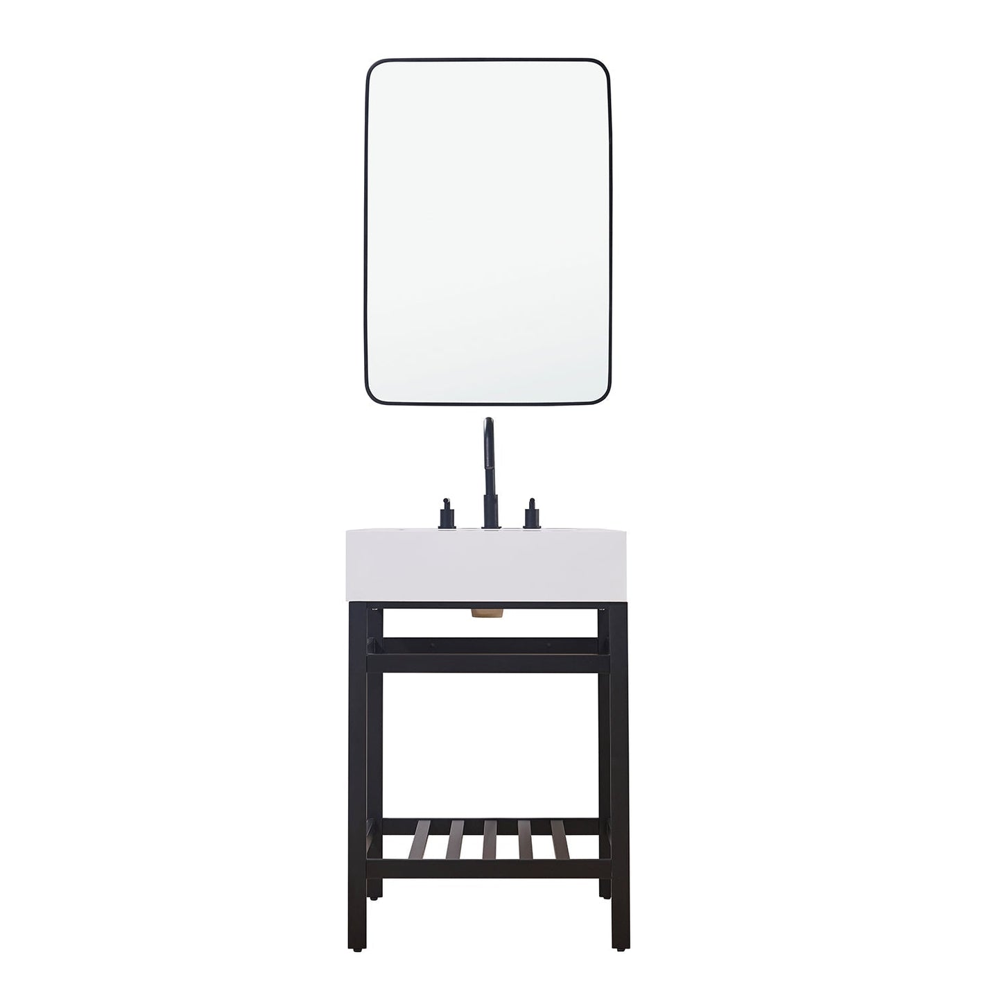 Altair Designs 24" single vanity with top - 70024-SWAP-MB-NM