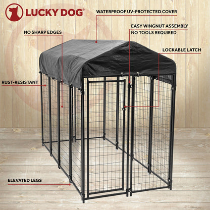 Lucky Dog Uptown Large Welded Kennel Heavy Duty Dog Cage  - 166342