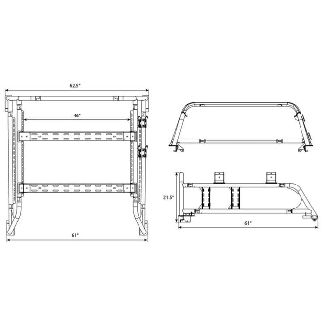 Body Armor 2005-2024 Toyota Tacoma Overland Rack - TC-6125