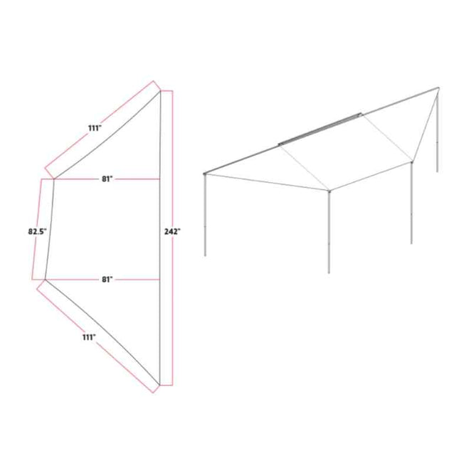 Body Armor Sky Ridge 180Xl Awning With Mounting Brackets - 20025