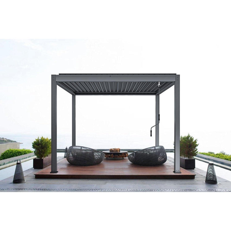 Bon Pergola 10' x 13' Manual Aluminum Louver Starry Pergola - BP-MASP-DG-10X13