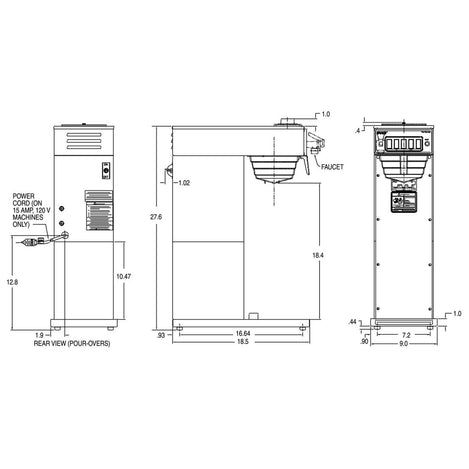 Bunn CW15-TS Thermal Server Dispensed Coffee Brewer - 23000.6000