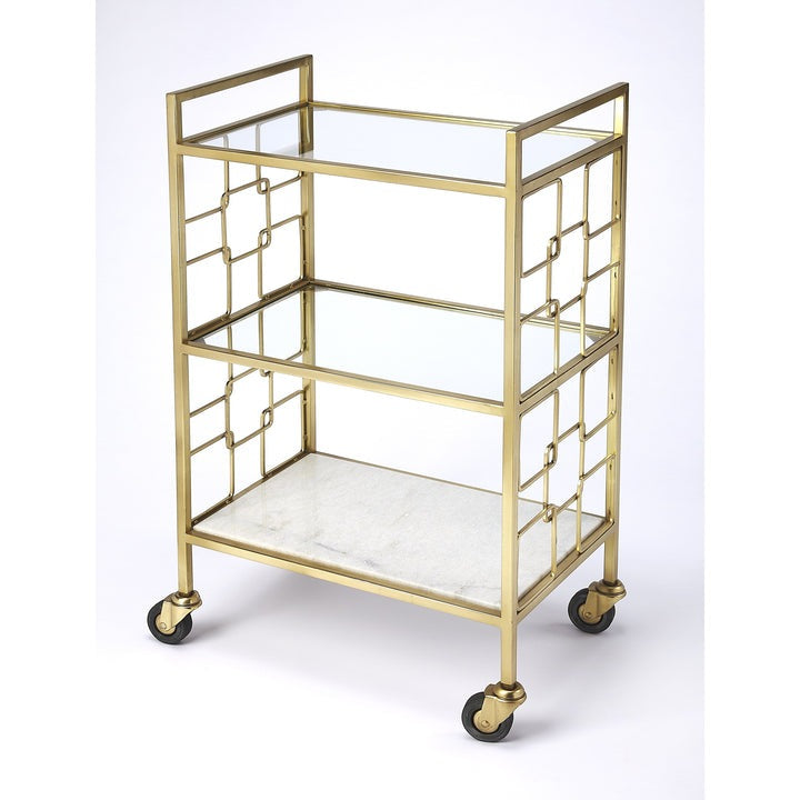 Butler Specialty Arcadia Polished Gold Bar Cart - 5347402