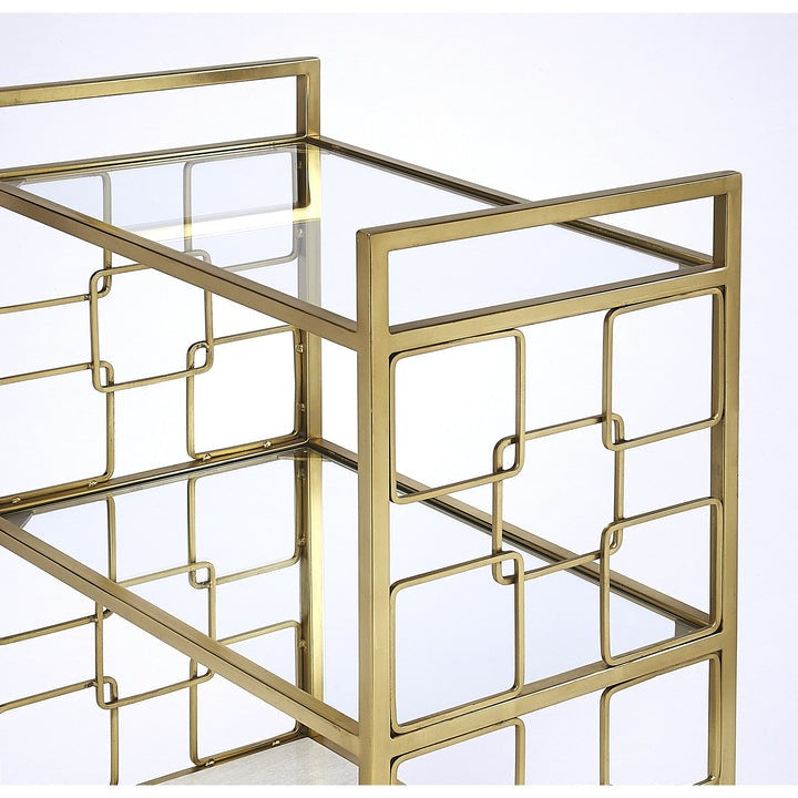 Butler Specialty Arcadia Polished Gold Bar Cart - 5347402