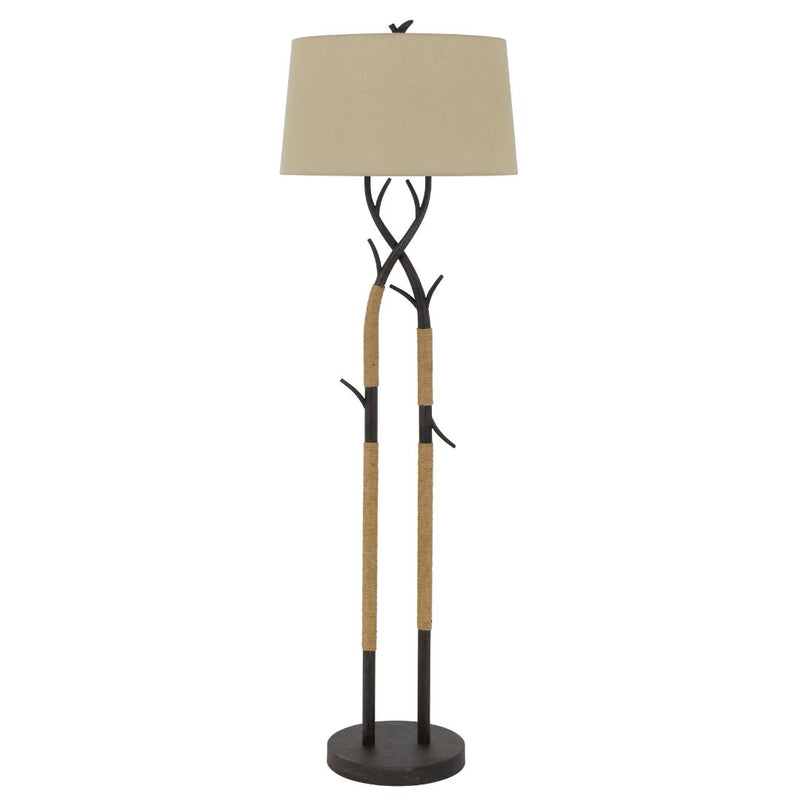 Cal Lighting Pecos Metal Tree Branch Floor Lamp With Wrapped Ropes BO-3029FL