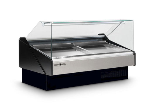 Hydra-Kool  | 101" Wide Self Contained Flat Glass Seafood Display Case - KFM-SF-100-S