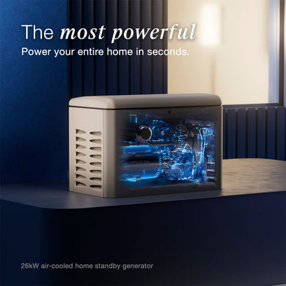Kohler Standby Generator 26KW 120/240V Single Phase 200A Automatic Transfer Switch and App Connect New - 26RCAL-200SELS 