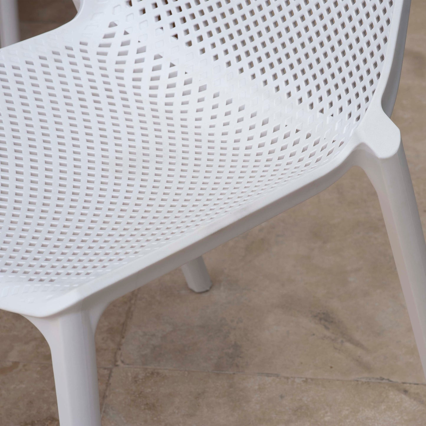 Midtown Concept Valencia Grey Stacking Indoor Dining Chair - 4PC - PLI VALEN_SIDE_WHT