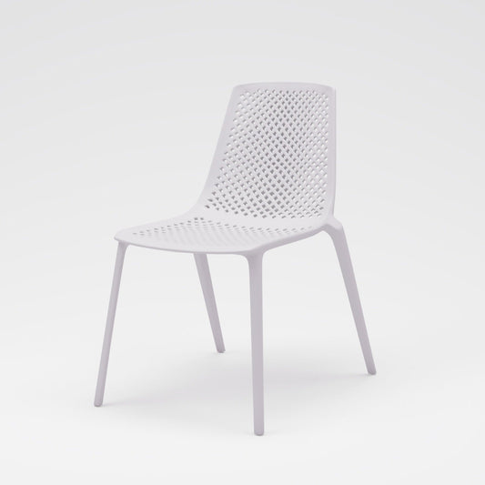 Midtown Concept Valencia White Stacking Indoor Dining Chair - 4PC - PLI VALEN_SIDE_WHT