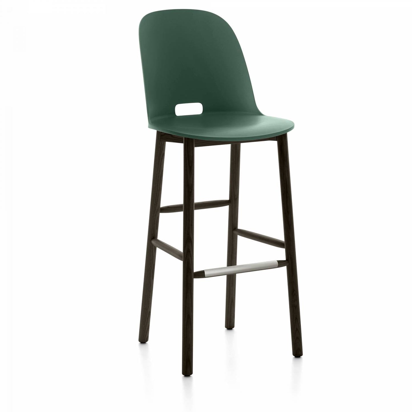 Emeco Alfi High Back Barstool - ALFI30AHDARKBROWN
