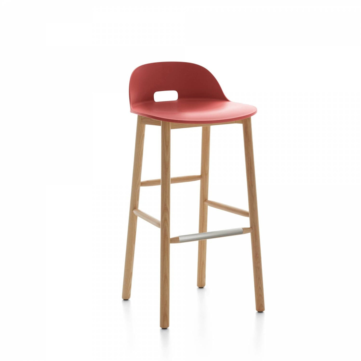 Emeco Alfi Low Back Barstool - ALFI30ALDARKBROWN