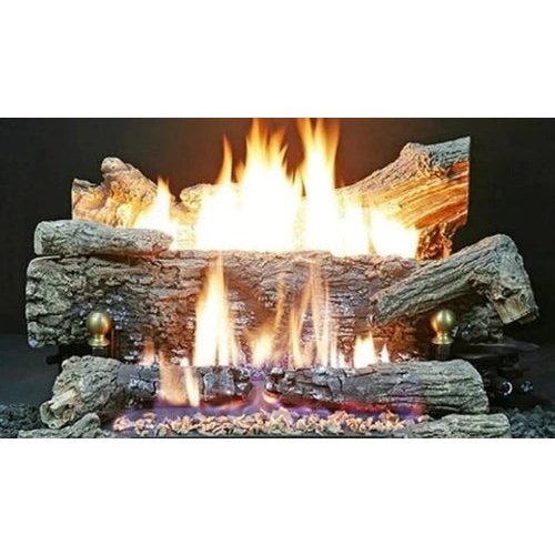 Buck Stove EV100/EV200 Ceramic Oak Vent Free Deluxe Log Set - GL EV100