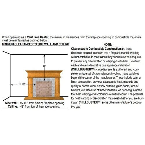 Buck Stove 30" Ember Vision Vent Free Gas Oak Log Set With On Off Remote - OAK-30