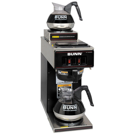 Bunn VP17-2 Pourover Coffee Brewer With 2 Warmers - Black - 13300.6002