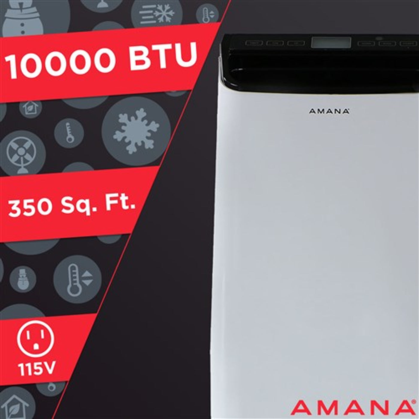 Amana - 10, 000 BTU Portable AC - White/Black  -  AMAP101AB-2