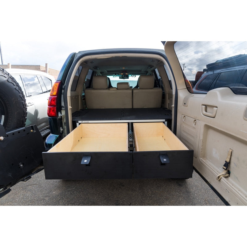 Goose Gear Lexus GX470 2002-2009 1st Gen. - Side x Side Drawer Module with Fitted Top Plate - 41-3/8"W x 10"H x 36"D