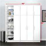 Prepac Elite 80" 6 Piece Storage Cabinet Set C - Available in 2 Colors - BRSX-1012-6M