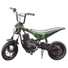 Burromax Tt350r 24v 350w Kids Off Road Electric Ride on Mini Pocket Dirt Bike Green Skull New - TT350R